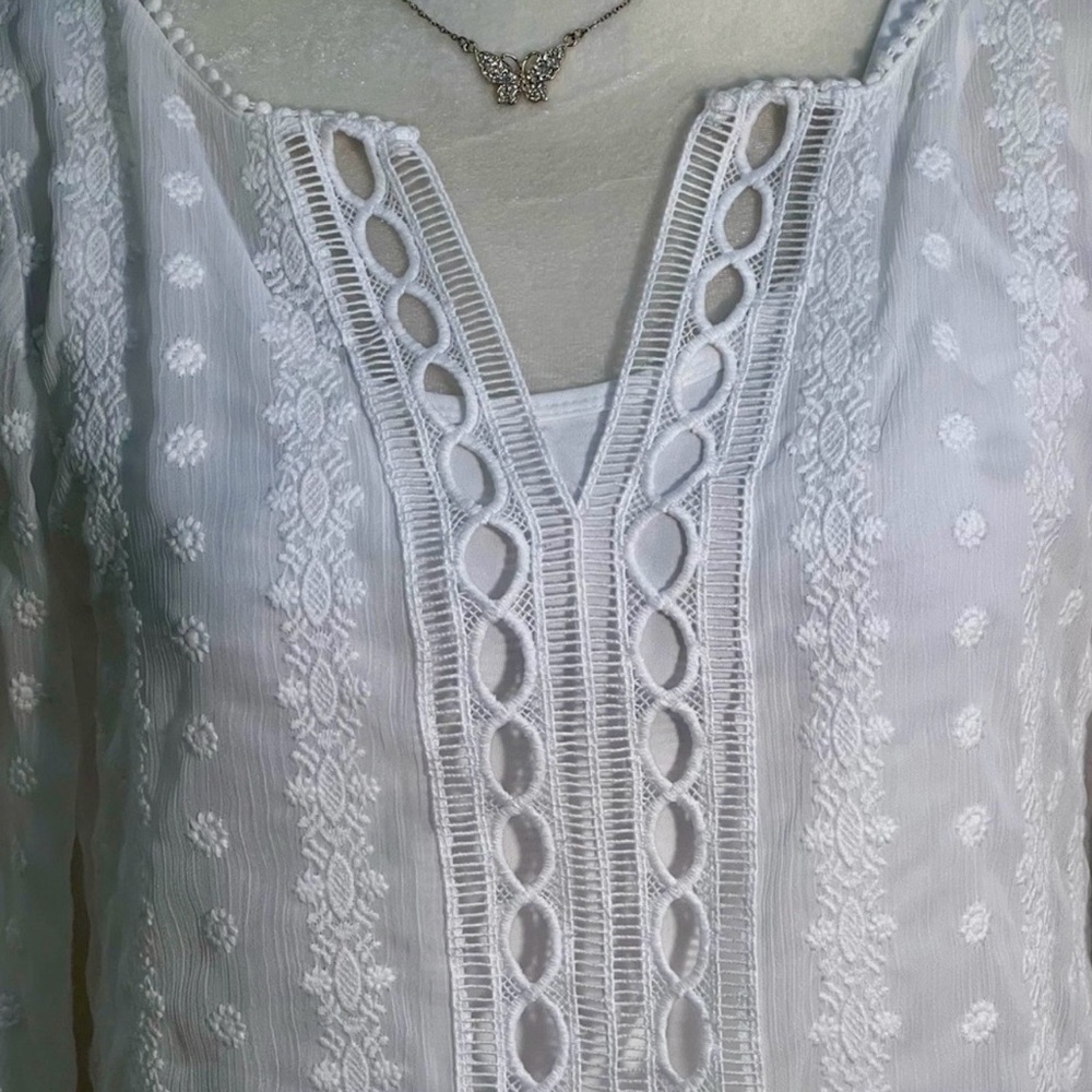 WHBM Embroidered Top - Picture 4 of 4
